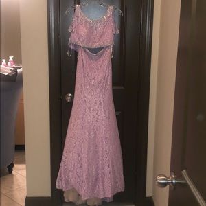 Light purple two piece dress